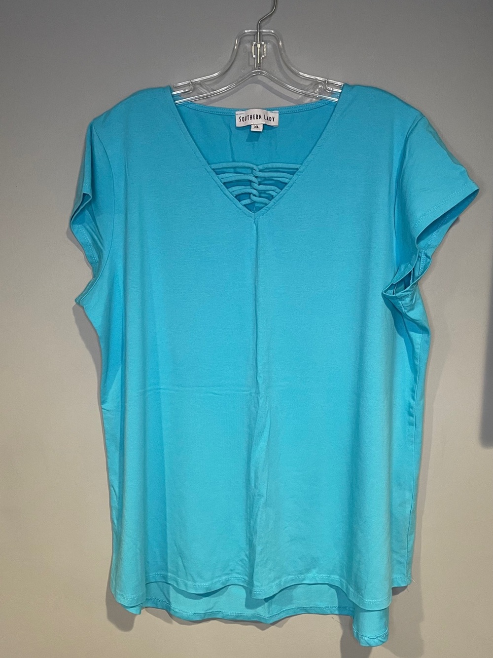 Southern Lady Women's Blue V-Neck T-Southern Lady Women's Blue V-Neck T-Shirt XL